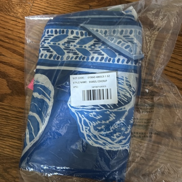 Lilly Pulitzer SHAROL cover-up in Barton blue shell of a good time NWT - Picture 6 of 6